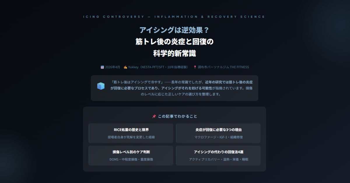 アイシングは逆効果？