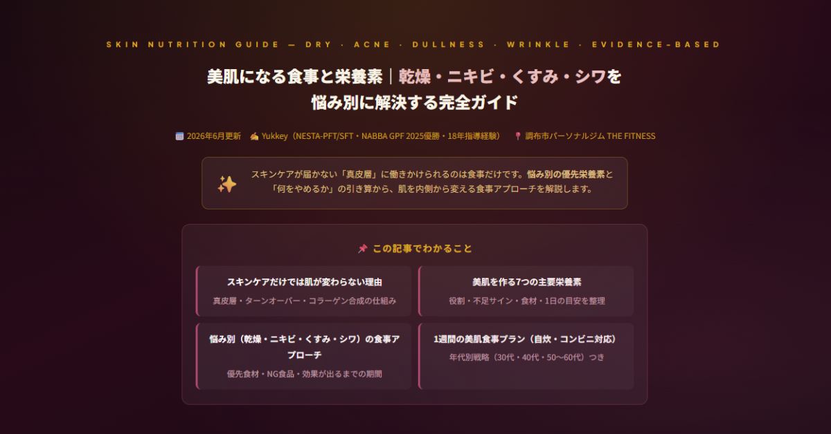 美肌になる食事と栄養素