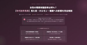 女性の理想体脂肪率は何%