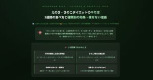 えのき・きのこダイエットのやり方