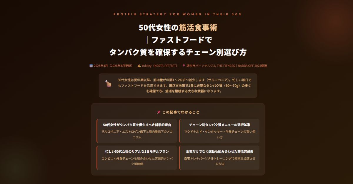 50代女性の筋活食事術