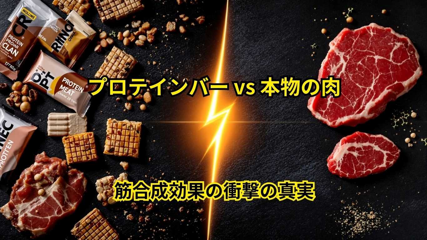 プロテインバーと本物の肉