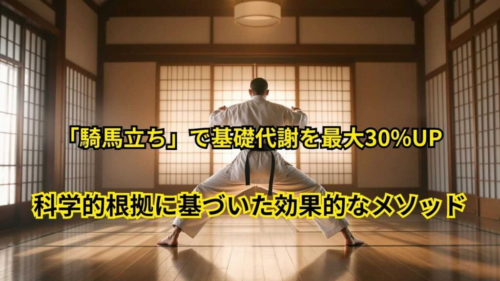 騎馬立ちで基礎代謝を最大30%UP