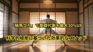 騎馬立ちで基礎代謝を最大30%UP