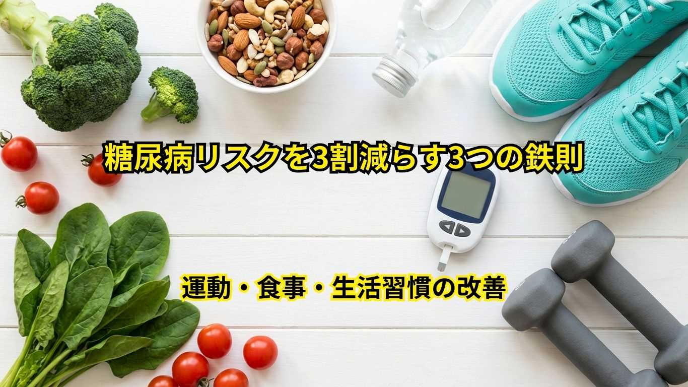 糖尿病リスクを3割減らす3つの実践的な鉄則