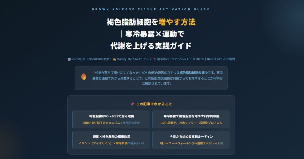 褐色脂肪細胞を増やす方法