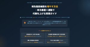 褐色脂肪細胞を増やす方法