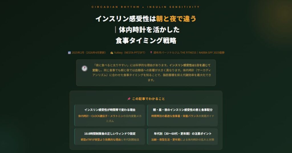 体内時計を活かした食事タイミング