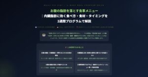 お腹の脂肪を落とす食事メニュー
