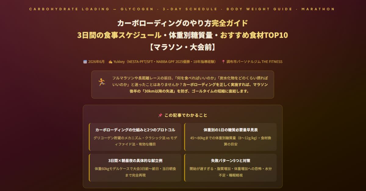 カーボローディングのやり方
