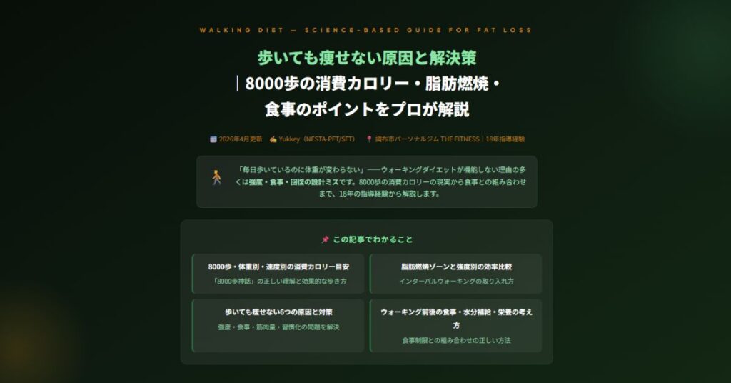 歩いても痩せない原因と解決策