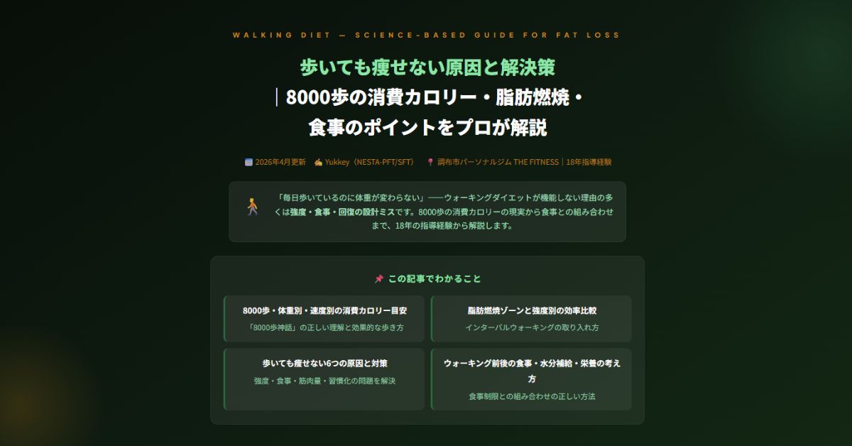 歩いても痩せない原因と解決策