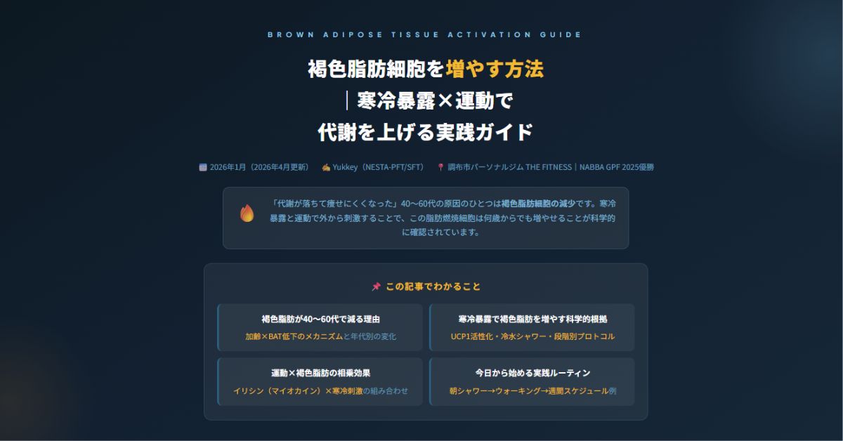 寒冷暴露×運動で代謝を上げる