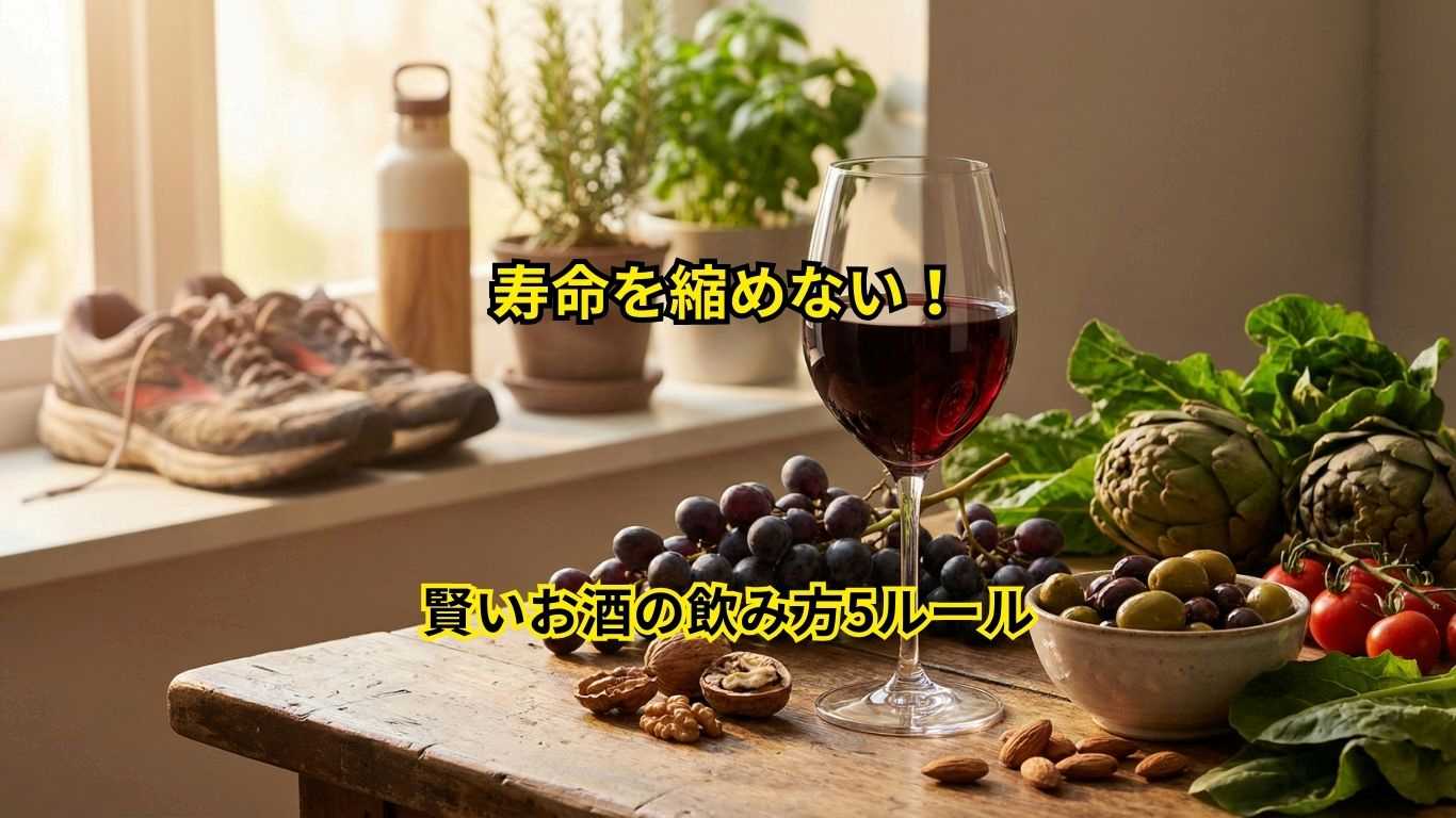 適量の飲酒で健康寿命を延ばす
