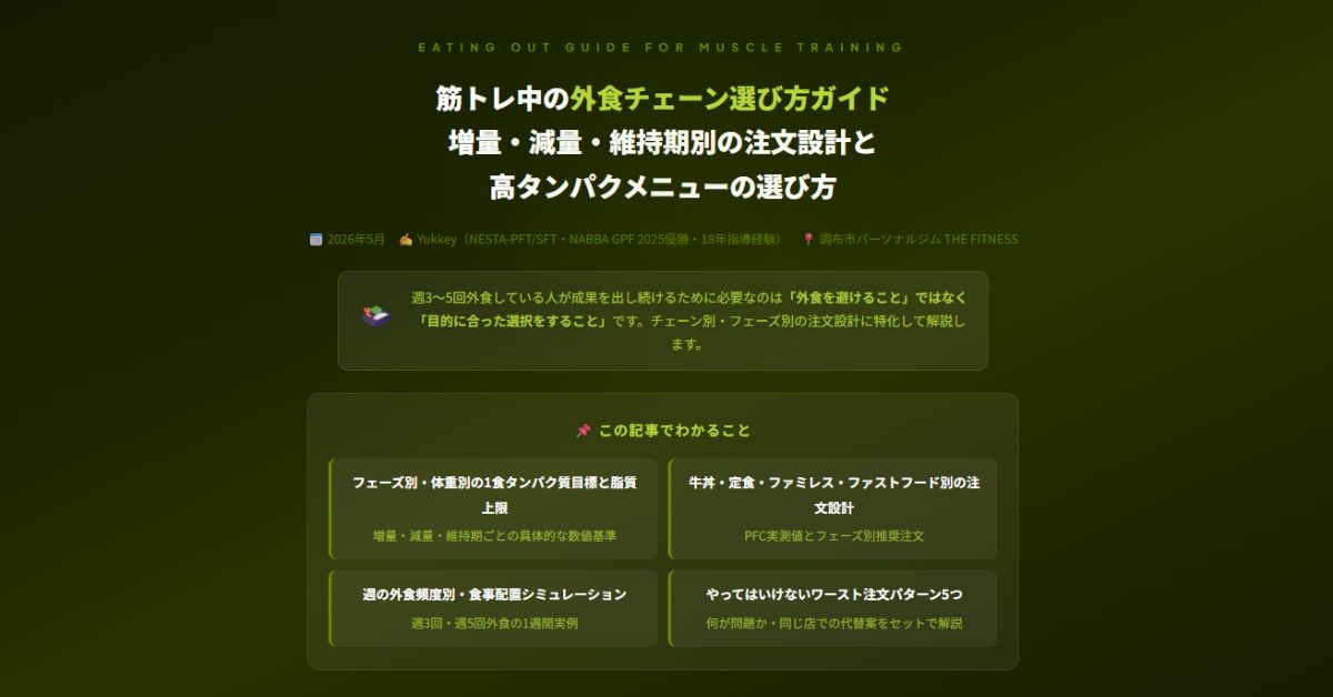 筋トレ中の外食チェーン選び方ガイド