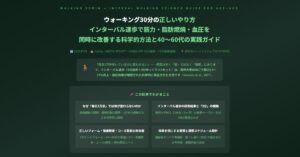 ウォーキング30分の正しいやり方