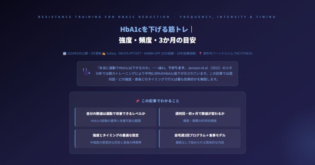 HbA1cを下げる筋トレ
