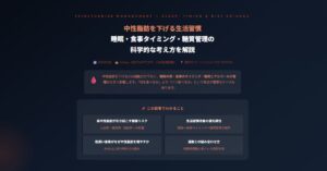 中性脂肪を下げる生活習慣