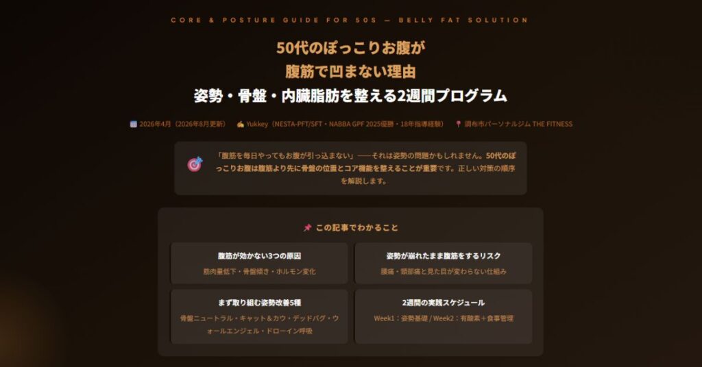 50代のぽっこりお腹が腹筋で凹まない理由
