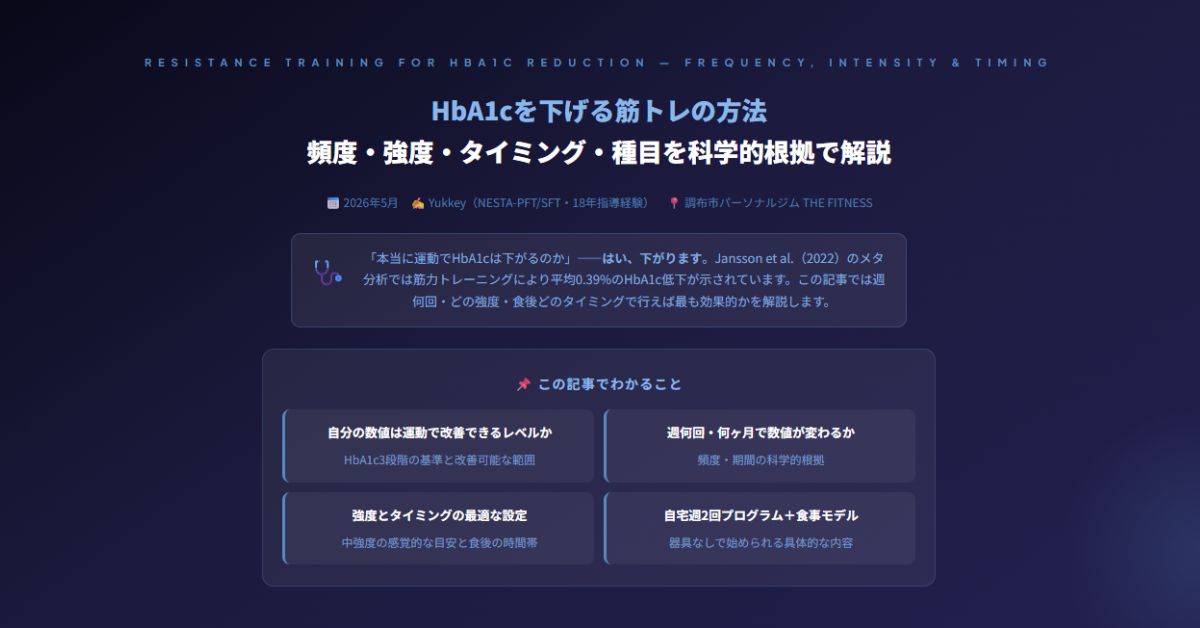 HbA1cを下げる筋トレの方法