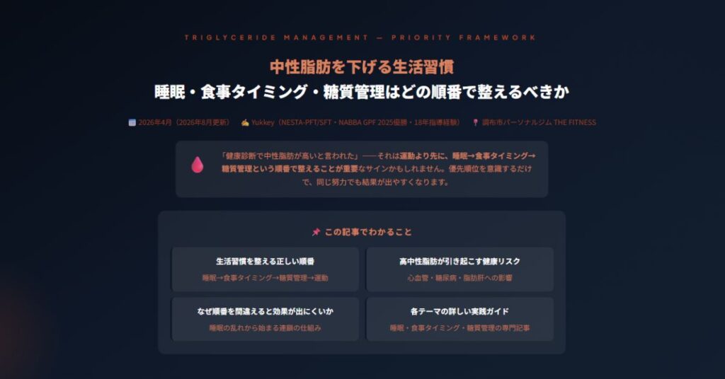 中性脂肪を下げる生活習慣