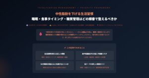中性脂肪を下げる生活習慣