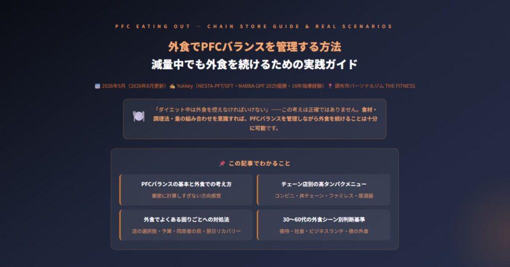 外食でPFCバランスを管理する方法