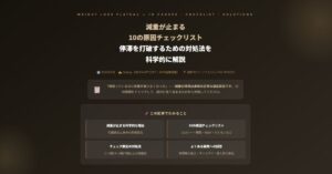 減量が止まる10の原因