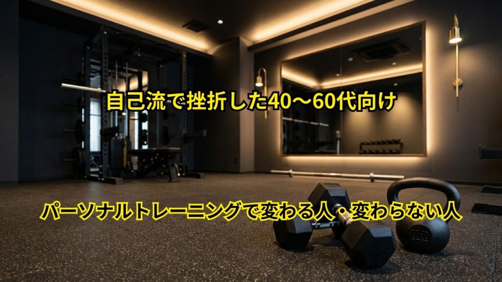 パーソナルトレーニングで変わる人・変わらない人