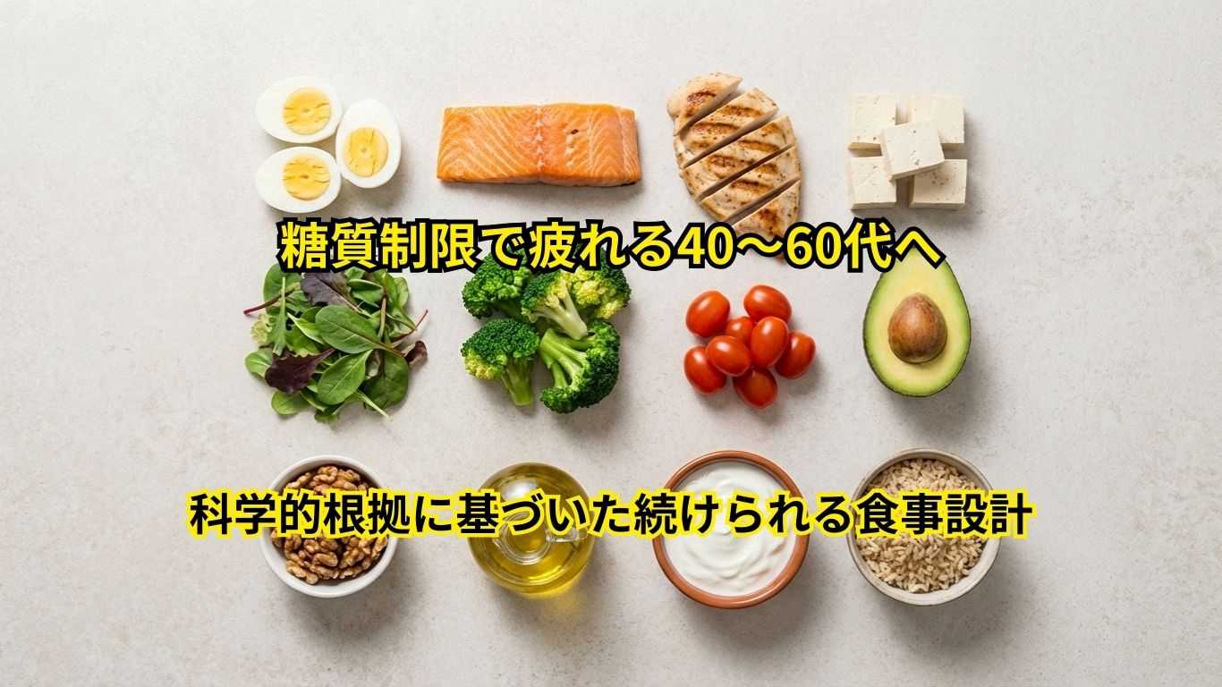 糖質制限で疲れる40〜60代へ：続く食事設計