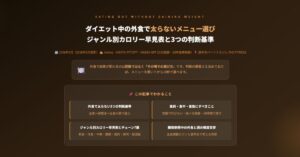 ダイエット中の外食で太らないメニュー選び