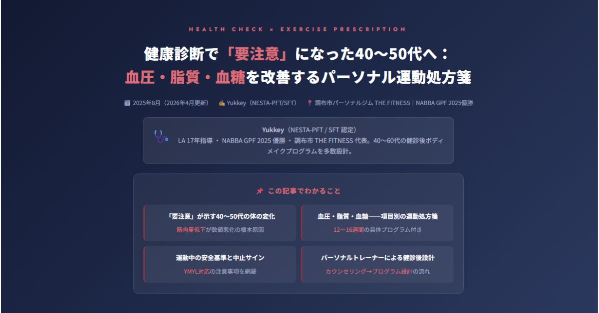 健康診断で「要注意」になった40〜50代