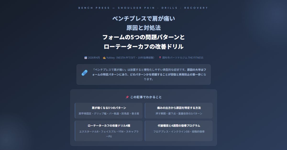 ベンチプレスで肩が痛い原因と対処法
