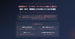 自転車HIIT・ランHIIT・サーキット