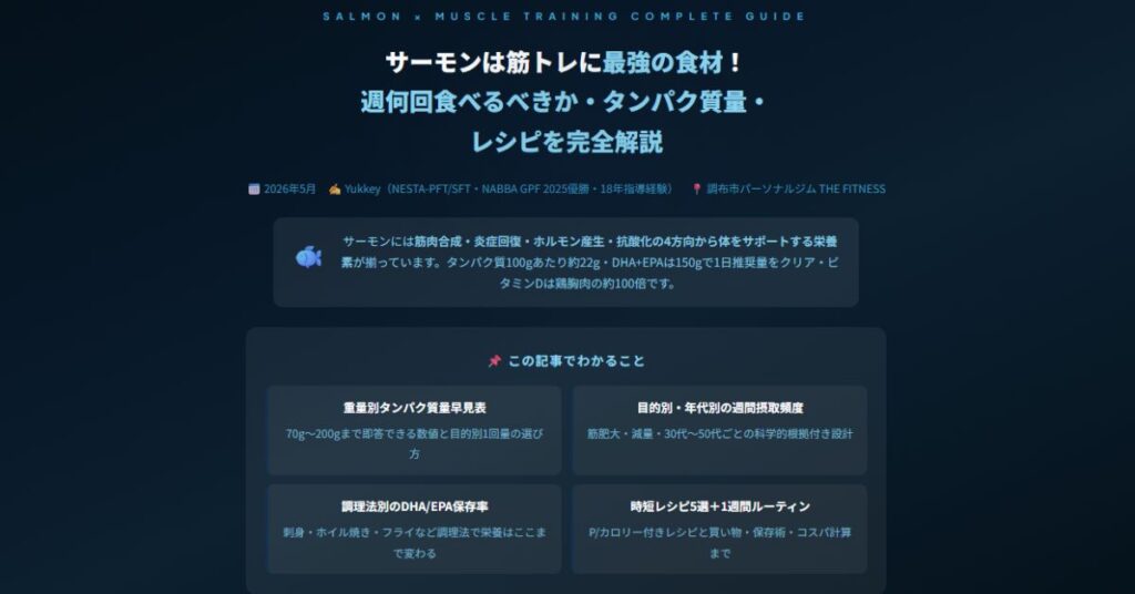 サーモンは筋トレに最強の食材