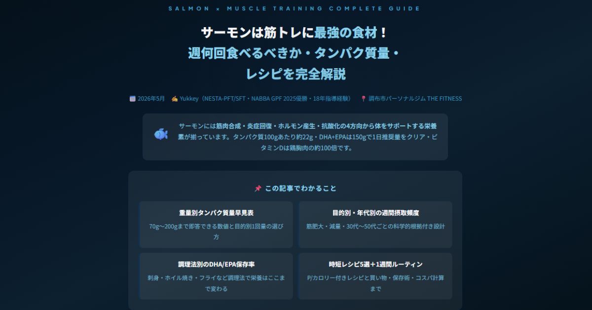 サーモンは筋トレに最強の食材