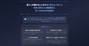 筋トレが続かない人が最初に変えるべきこと