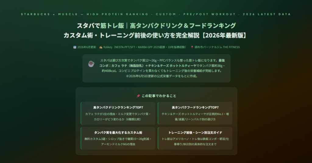 スタバで筋トレ飯
