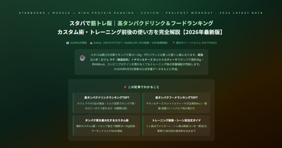 スタバで筋トレ飯