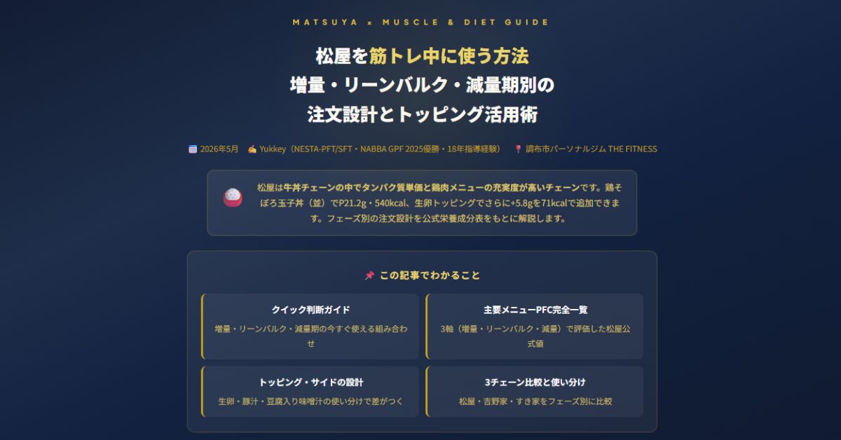 松屋を筋トレ中に使う方法