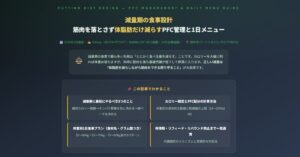 減量期の食事設計