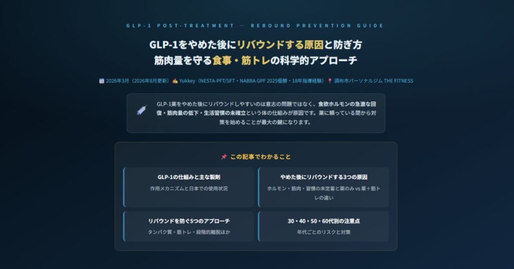 GLP-1をやめた後にリバウンドする原因と防ぎ方