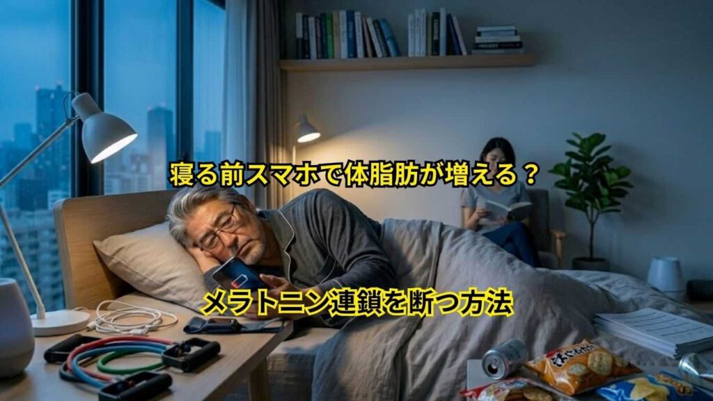 寝る前スマホで体脂肪が増える