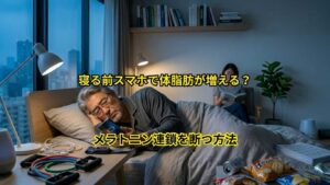寝る前スマホで体脂肪が増える