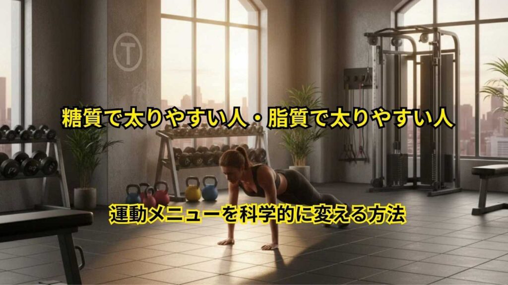 糖質で太りやすい人・脂質で太りやすい人