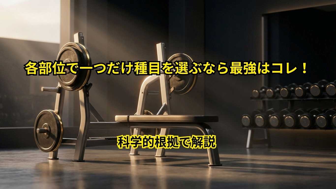 各部位で一つだけ種目を選ぶなら？