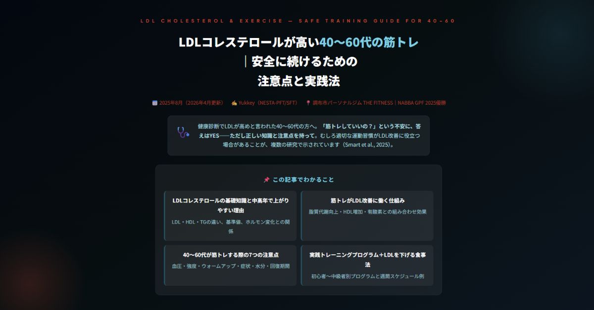 LDLコレステロールが高い40〜60代の筋トレ