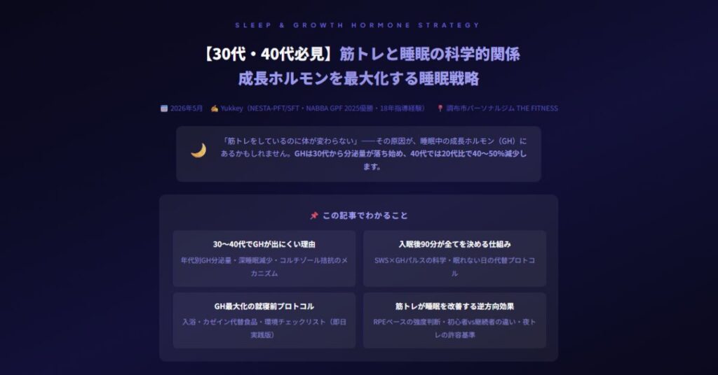 筋トレと睡眠の科学的関係