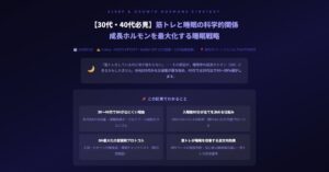 筋トレと睡眠の科学的関係