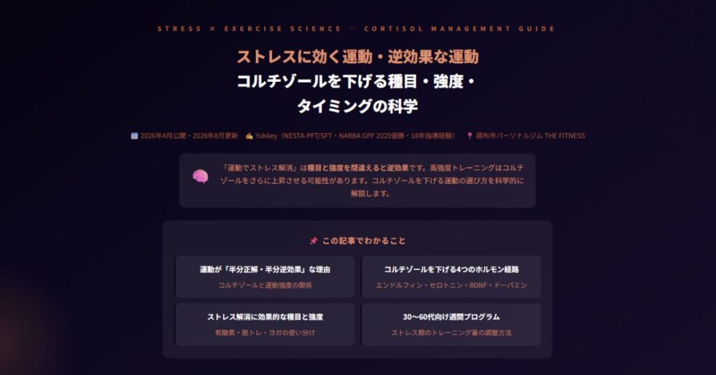 ストレスに効く運動・逆効果な運動